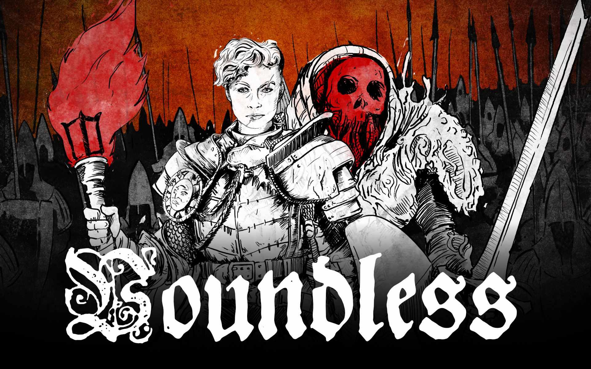 Boundless banner featuring a knight and spirit